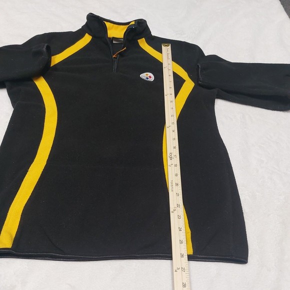 Women's NFL Team Apparel Pittsburgh Steelers 1/4 Zip Fleece Jacket Size Medium - Picture 8 of 12